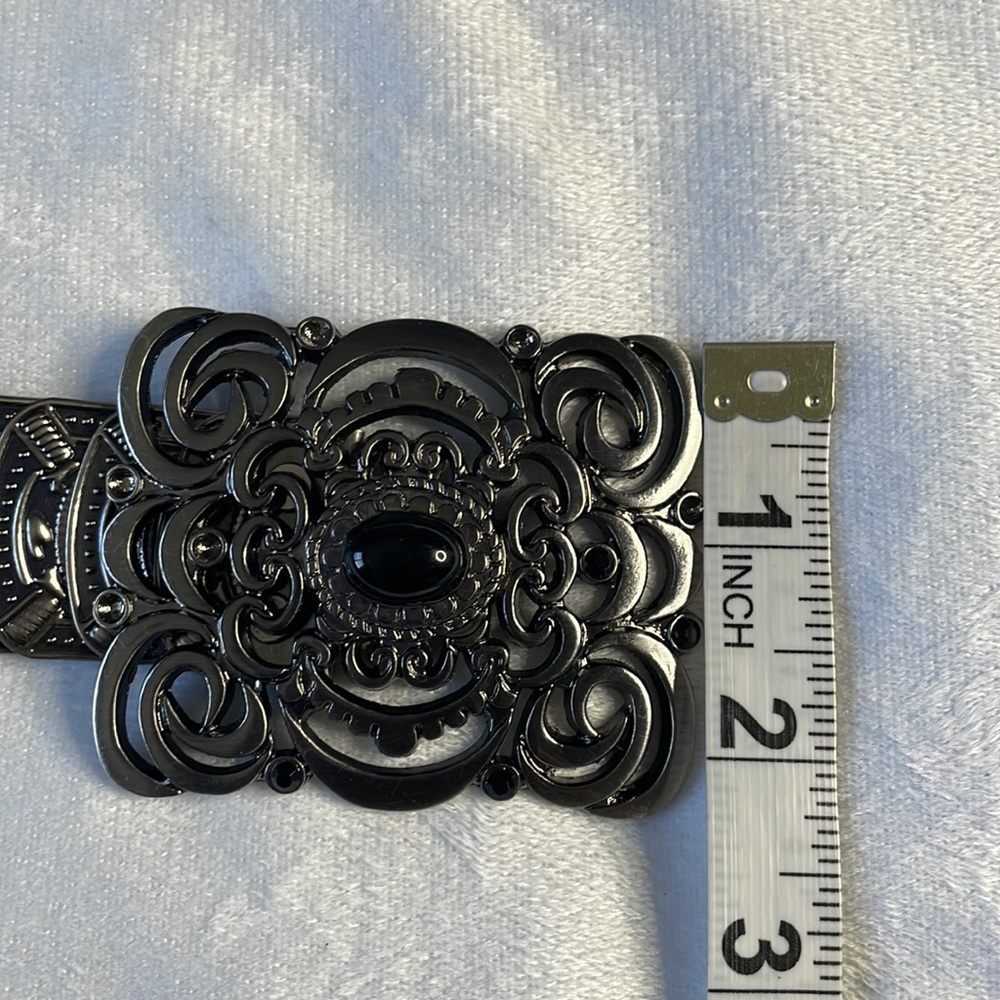 Vintage Women’s Silver Metal Disc Stretch Belt - Picture 7 of 7